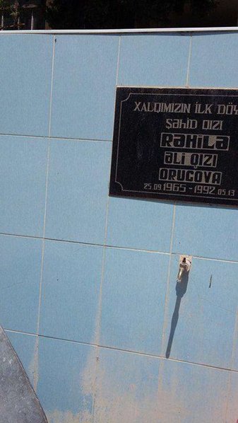 Bakıda xanım şəhidimizin ruhuna hörmətsizlik - FOTO