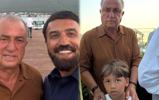 Zamiq və oğlu Fatih Terimlə bir arada - Fotolar