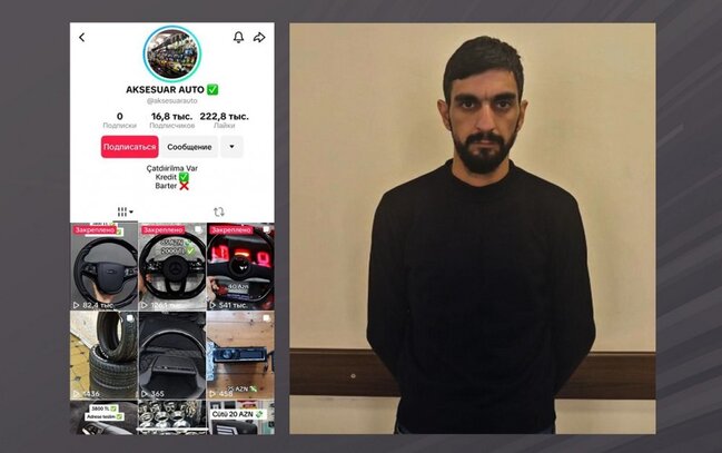 "TikTok"da saxta elanlar paylaşan şəxs tutuldu