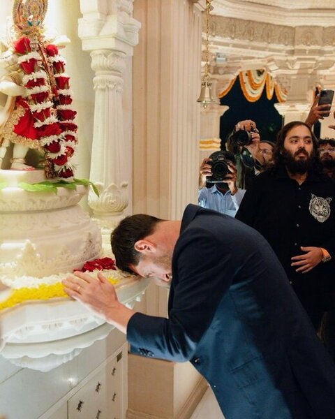 Messi Hindistanın ən varlı ailəsinin üzvləri ilə bir arada - Fotolar