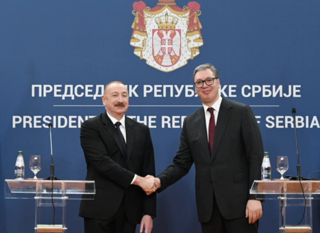 İlham Əliyev və Aleksandar Vuçiç mətbuata bəyanatlarla çıxış ediblər - VİDEO