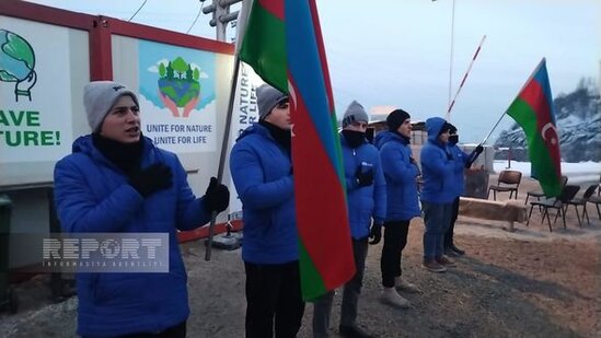 Xankəndi-Laçın yolunda aksiya 35 gündür davam edir - FOTO