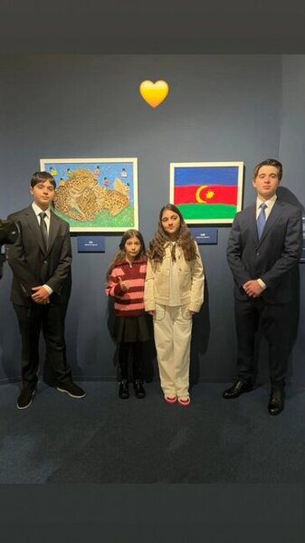 "Hər şey üçün minnətdaram" - Leyla Əliyevadan əkizlərinə