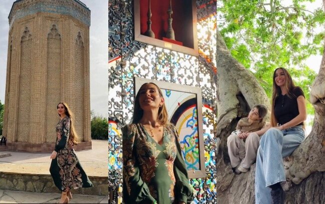 Arzu Əliyeva Möminə Xatun türbəsində - Video