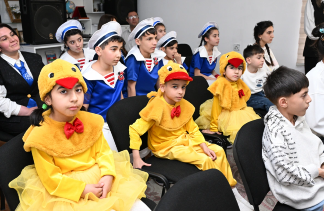 Leyla Əliyeva və Alyona Əliyeva Gəncədə uşaq evində olublar