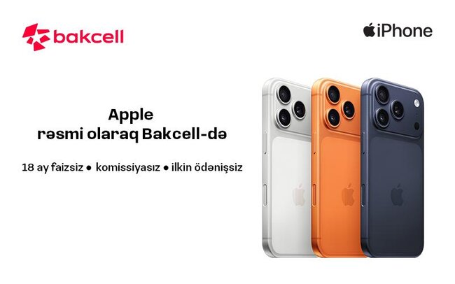 Apple məhsullarını rəsmi olaraq Bakcell Shop-da əldə et!