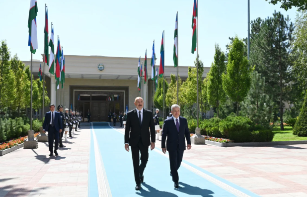 Daşkənddə Prezident İlham Əliyevin rəsmi qarşılanma mərasimi olub - FOTO