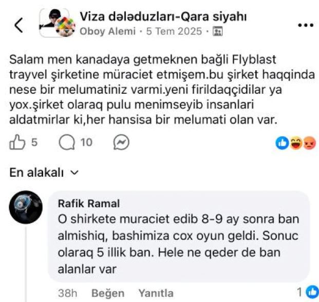 Flyblast Travel Agency qalmaqalı böyüyür - Şirkət barədə şok iddialar - FOTO