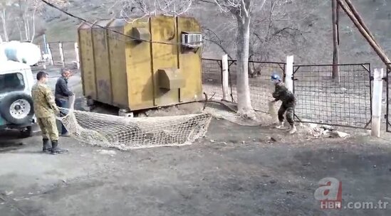 Bəbir onu xilas etmək istəyən əsgərlərə hücum etdi - VİDEO