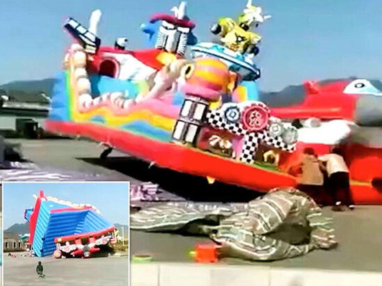 Əyləncə mərkəzində həyəcanlı anlar: Xəsarət alanlar var - VİDEO