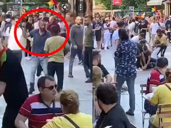 Balta ilə insanları təhdid edən şəxs saxlanılıb - VİDEO