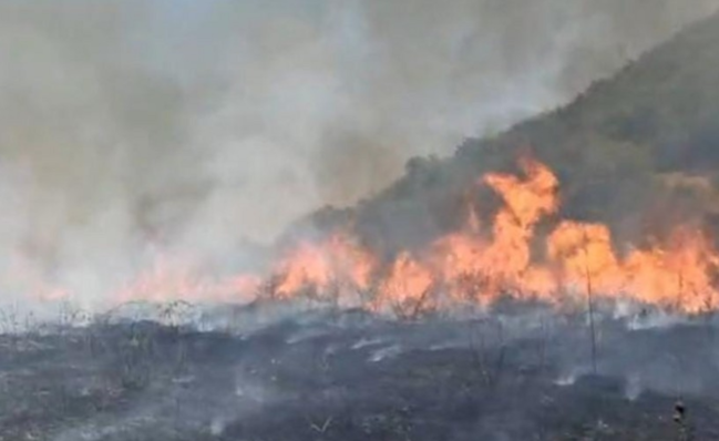 İşğaldan azad edilən daha bir rayonda şiddətli yanğın başlayıb