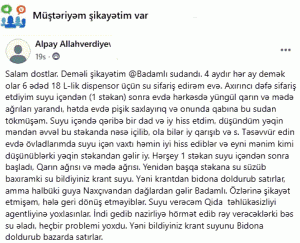 "Badamlı" müştərilərini belə aldadır….