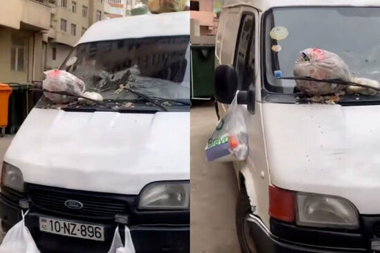 Sakinlər avtomobilini yanlış yerdə saxlayan sürücünü BELƏ cəzalandırdılar - VİDEO