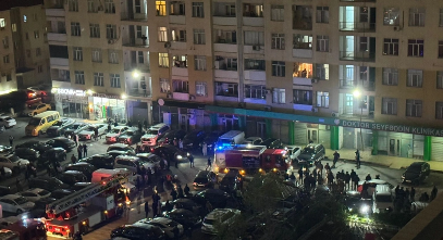 Bakıda yaşayış binasında yanğın: Xəsarət alan var