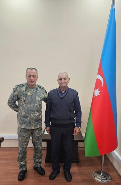 Hikmət Mirzəyev əfsanəvi kəşfiyyatçının atası ilə görüşdü - Foto