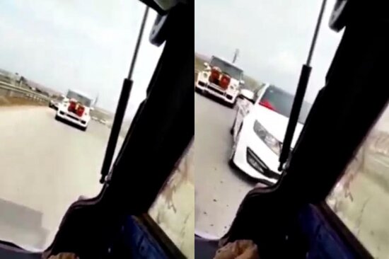 Azərbaycanda toy karvanında "avtoşluq" etmək istəyən şəxs qəza törətdi - VİDEO