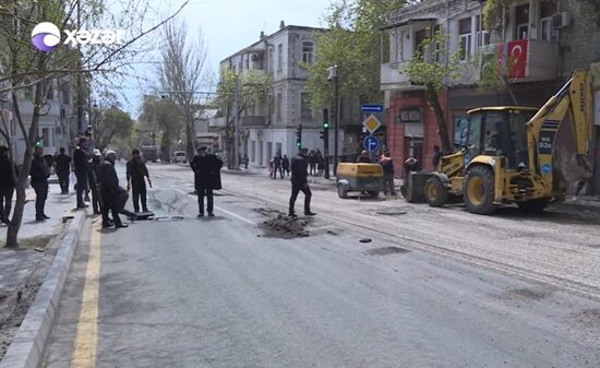 Bakıda bu prospekt təmirə bağlanıb - Yol nə vaxt açılacaq? - VİDEO
