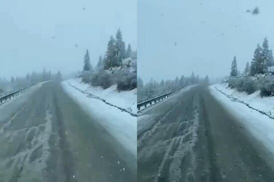 Maqadanda iyun ayında güclü qar yağdı – VİDEO