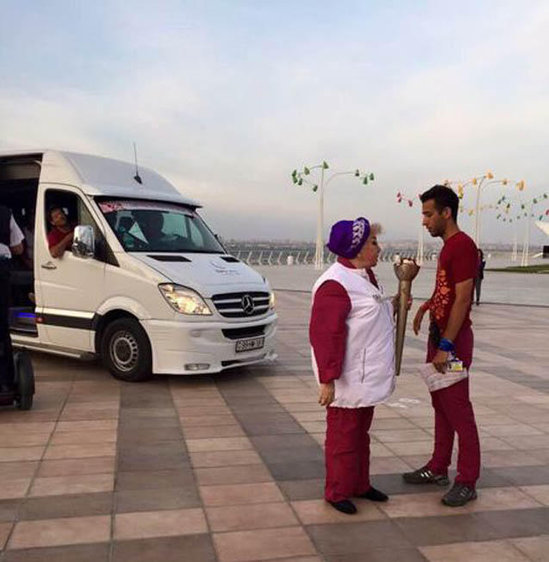 İlhamə Quliyeva məşəl ilə - FOTO