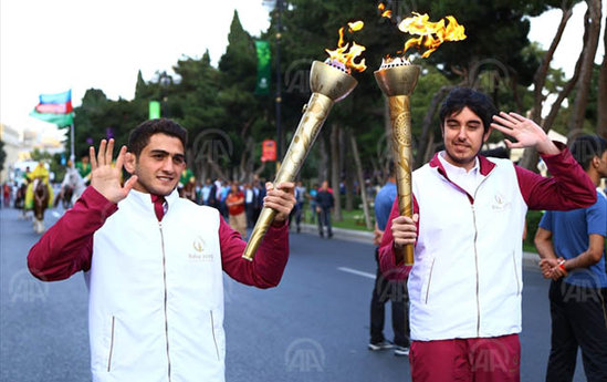 İlhamə Quliyeva məşəl ilə - FOTO