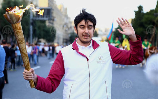 İlhamə Quliyeva məşəl ilə - FOTO