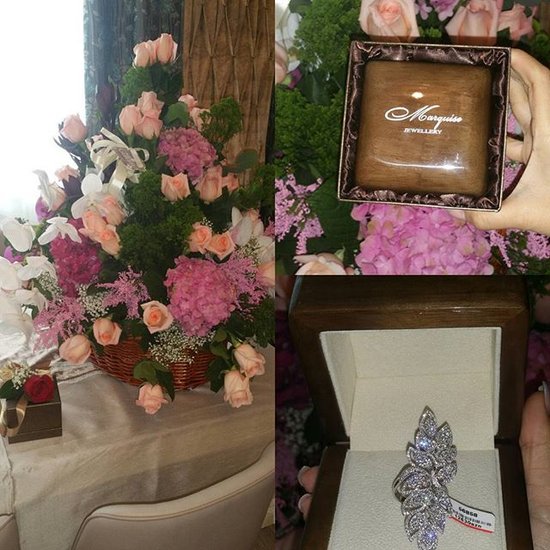 Azərbaycanlı aktrisanı "brilyant atəşi"nə tutdular - FOTOLAR