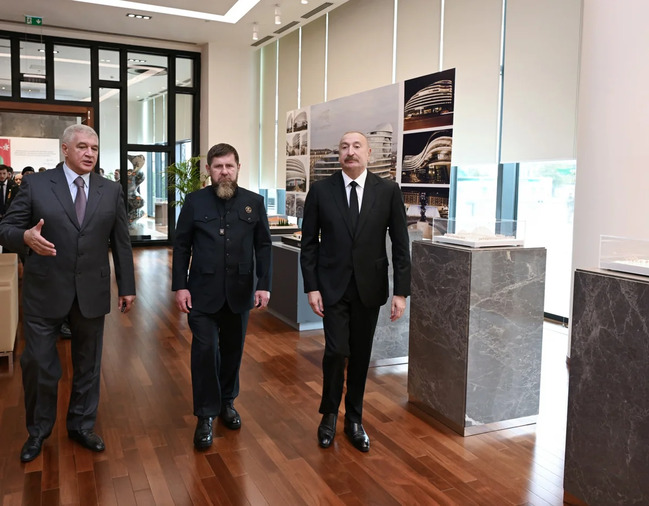İlham Əliyev və Ramzan Kadırov "Bakı Ağ Şəhər"də olublar - Foto