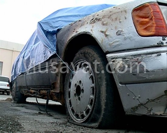 "Ştrafnoy"da yandırılan maşınların FOTOLARI