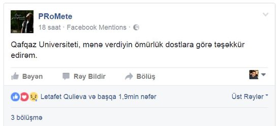 Qafqaz Universitetinin tələbələri ürək dağladı: " Alnıaçıq aramızdan getdin..."