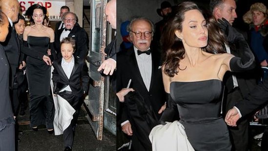 Ancelina Coli ilə uşaqları Nyu-Yorkda şam yeməyində - FOTO