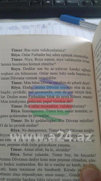 Deputatın kitabında biabırçı səhvlər - "Məni Fərhaddan fələk də ayıra bilməz, mama" - FOTOFAKT