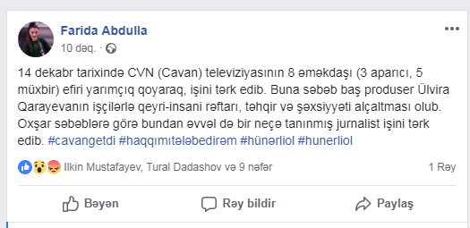 Azərbaycanda telekanalda şok – əməkdaşlar efi̇ri̇ yarımçıq qoyub i̇şdən çıxdılar– fotofakt