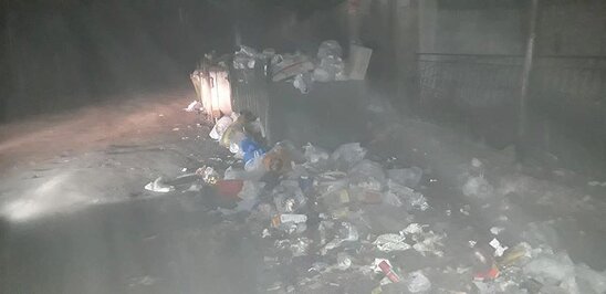 Masazırda məktəbin qarşısı zibilliyə çevrilib-FOTO FAKT