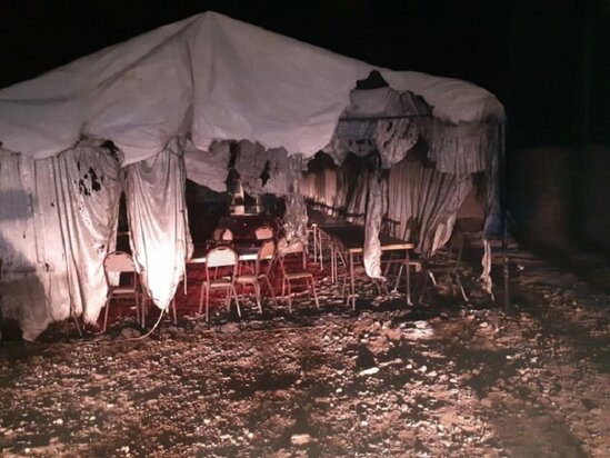 Azərbaycanda yas çadırı yandı