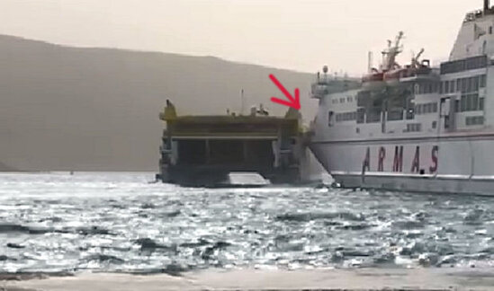 Güclü külək səbəbindən iki gəmi toqquşdu – ANBAAN VİDEO
