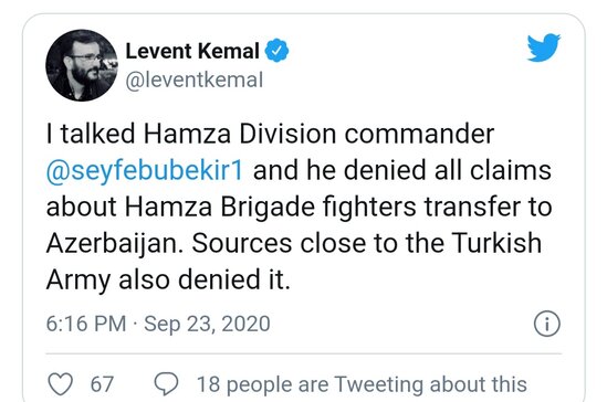 "Həmzə" diviziyasının komandiri Azərbaycana gələcəkləri ilə bağlı xəbəri təkzib etdi