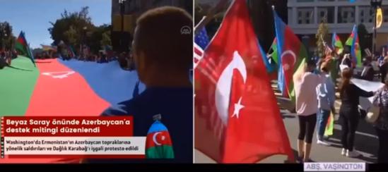 Azərbaycanlılar Ağ evin qarşısında aksiya KEÇİRTDİLƏR