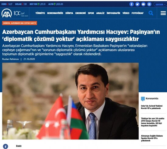 Türkiyə mediası: Azərbaycan xalqı Ermənistanın vəhşiliyinə qarşı daha sıx birləşir
