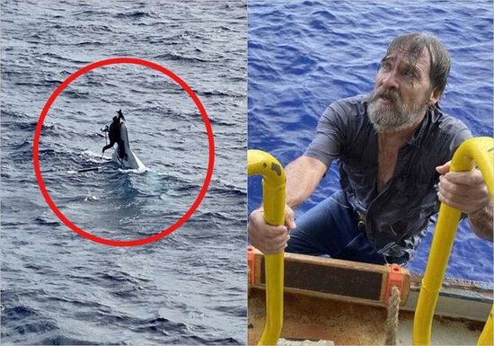 Gəmisi batmış şəxs iki gün okeanda köməksiz qaldı - FOTO