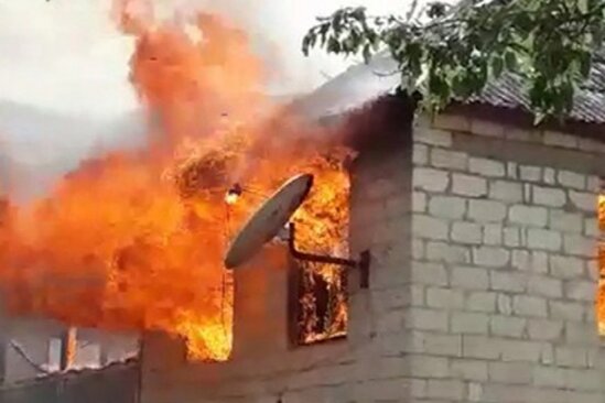 Masallı rayonunda ev yandı