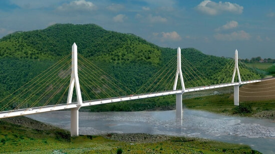 Azərbaycanda ən uzun asma körpü və yeraltı tunel inşa edilir - FOTO/VİDEO