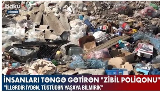 Kürdəmirdə insanları təngə gətirən "zibil poliqonu" - VİDEO