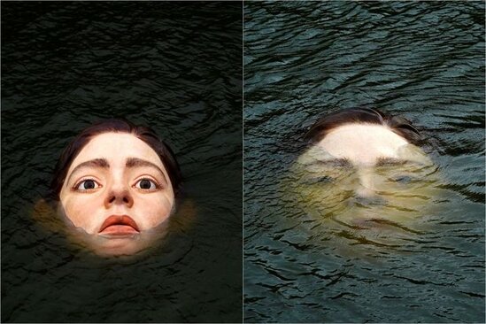 Suda "boğulan qız" ispanları bərk qorxutdu - FOTO - VİDEO