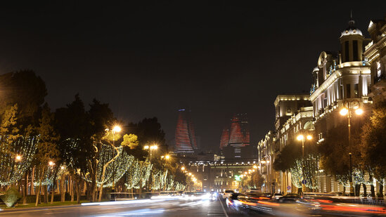 Bakının mərkəzində "gözlənilməyən qonaq" - VİDEO