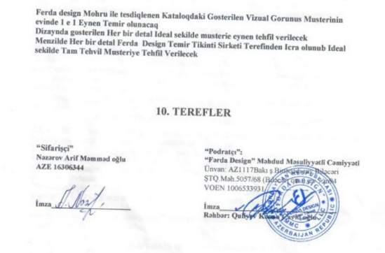 Aktyor Fərdanın da axtardığı "FƏRDA DESİGN" şirkətindən ŞİKAYƏT - FOTO-VİDEO