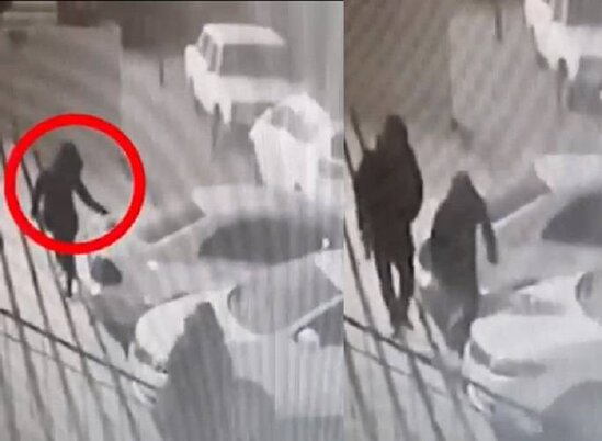 Bakıda qızın gecə saatlarında etdiyi hərəkət kameraya düşdü: Görün, nə edir