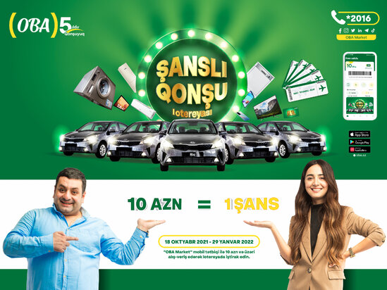 "OBA Market" "Şanslı Qonşu" lotereyasına start verir