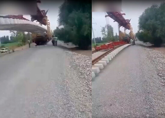 Ağdama yeni dəmiryolu xətti çəkilir - VİDEO