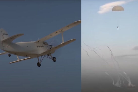 "Kukuruznik"lər Vətən müharibəsində: Pilot paraşütlə tullanır, düşmən "yem"i udur – VİDEO